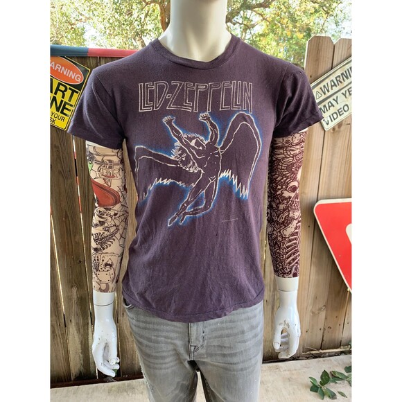 1984 Led Zeppelin Band Shirt Vintage 80s Icarus Concert Tour Single Stitch M - Picture 1 of 10